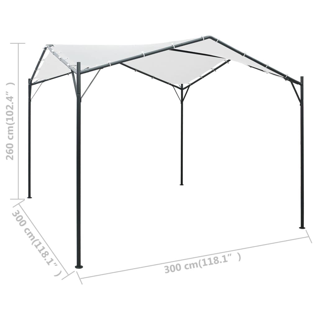 vidaXL Gazebo 3x3x2.6 m White 180 g/m²