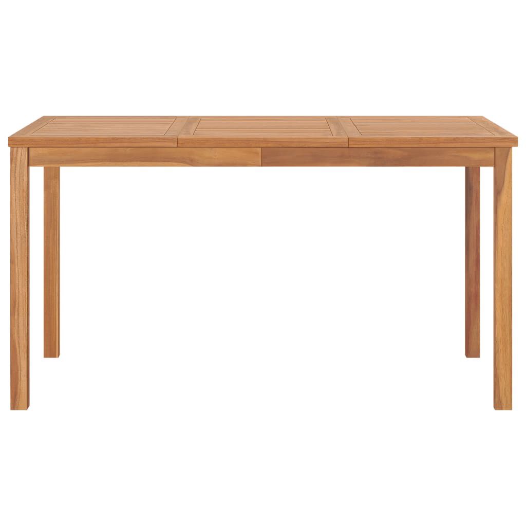 vidaXL 5 Piece Garden Dining Set 140x80 cm Solid Teak Wood