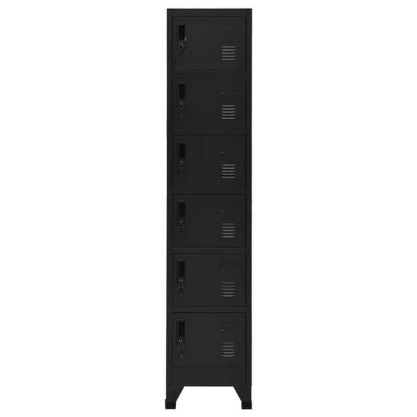 vidaXL Locker Cabinet Black 38x40x180 cm Steel