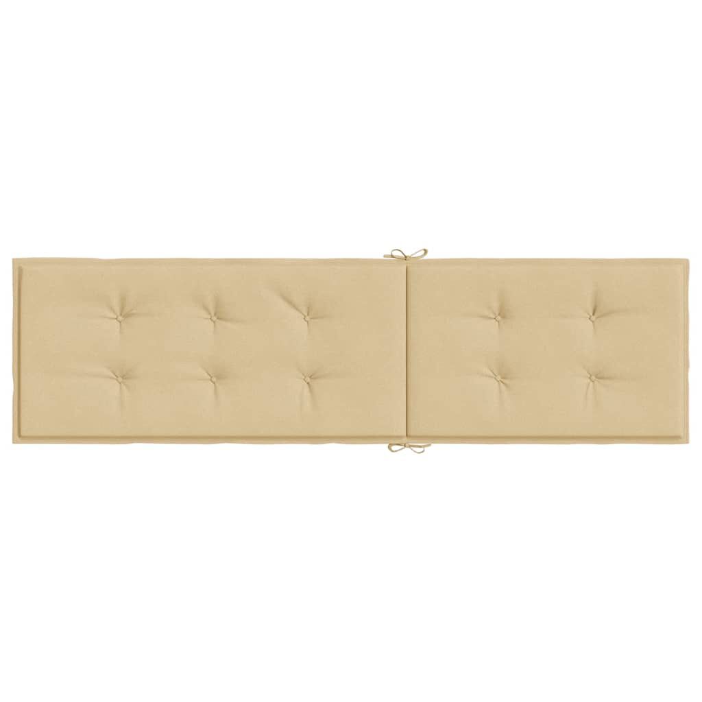 vidaXL Deck Chair Cushion Melange Beige (75+105)x50x4 cm Fabric