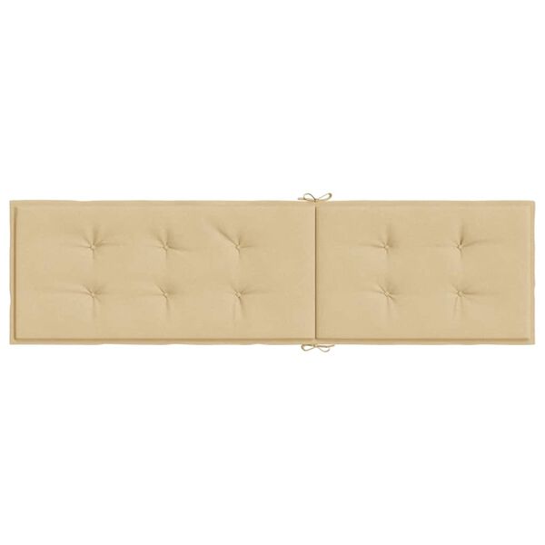 vidaXL Deck Chair Cushion Melange Beige (75+105)x50x4 cm Fabric