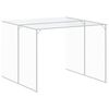 vidaXL Dog House with Run Light Grey 214x1069x181 cm Galvanised Steel