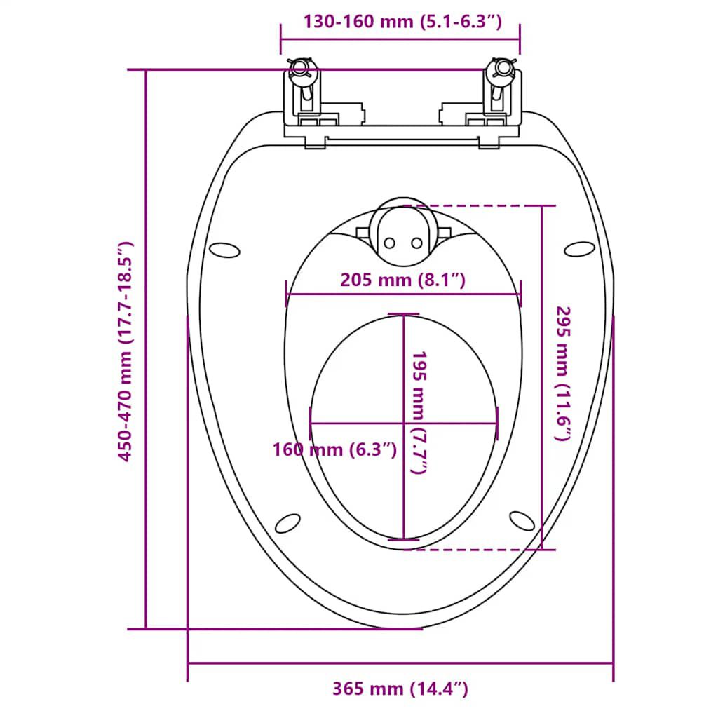 White & Yellow Soft-close Toilet Seat Adults/Children