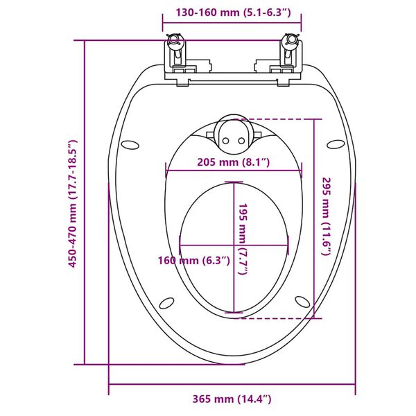 White & Yellow Soft-close Toilet Seat Adults/Children