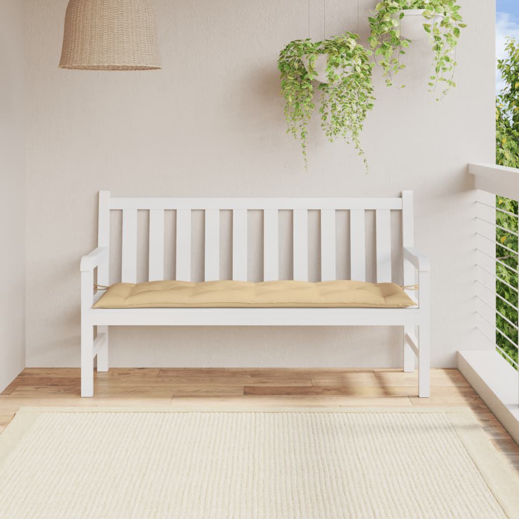 vidaXL Garden Bench Cushion Melange Beige 150x50x7 cm Fabric