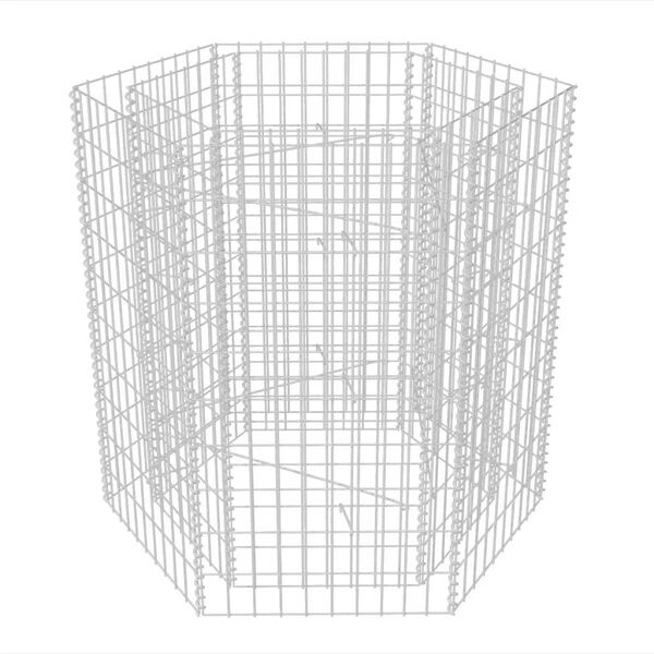 vidaXL Hexagonal Gabion Raised Bed 100x90x100 cm
