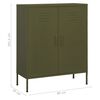 vidaXL Storage Cabinet Olive Green 80x35x101.5 cm Steel