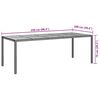 vidaXL Garden Dining Table Black 250 x 100 x 75 cm Poly rattan