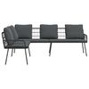 vidaXL Sofa with Cushion Grey x x Metal