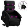 vidaXL Stand up Massage Recliner Chair Black Faux Leather