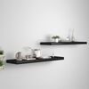 vidaXL Floating Wall Shelves 2 pcs Black 90x23.5x3.8 cm MDF