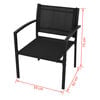 vidaXL 4 Piece Garden Lounge Set Textilene Black