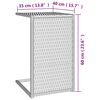 vidaXL C Table Black 40x35x60 cm Poly Rattan