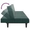 vidaXL 2-Seater Sofa Bed with Footstool Dark Green Velvet