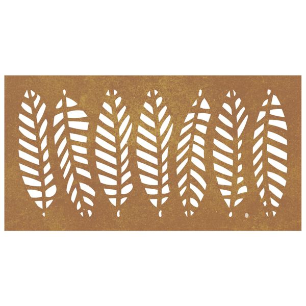 vidaXL Garden Wall Decoration 105x55 cm Corten Steel Leaf Design