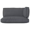 vidaXL Pallet Cushion Set 3 pcs Anthracite Oxford Fabric
