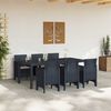 vidaXL Garden Dining Set 7 pcs Anthracite Polt rattan