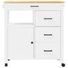 vidaXL Kitchen Trolley MONZA 84x40x90 cm Solid Wood Pine