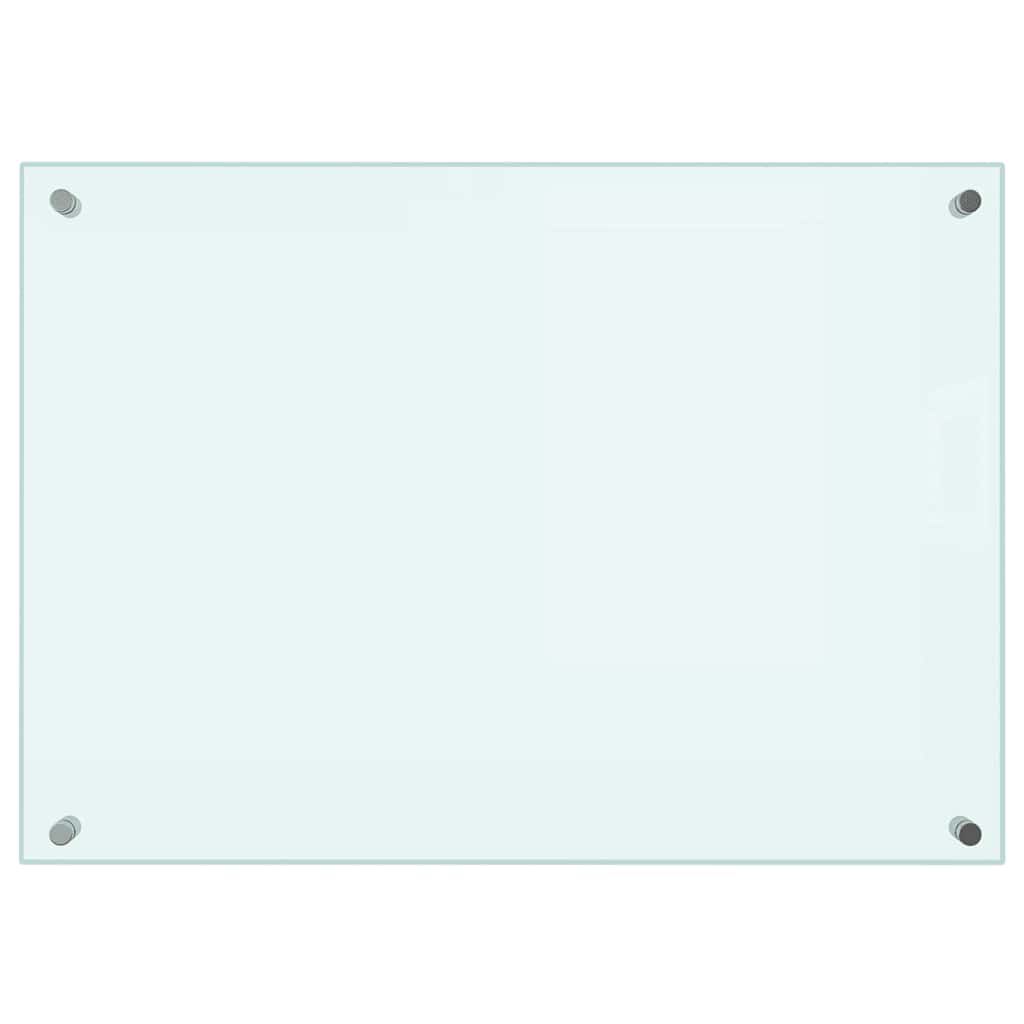 vidaXL Kitchen Backsplashes 2 pcs White 70x50 cm Tempered Glass