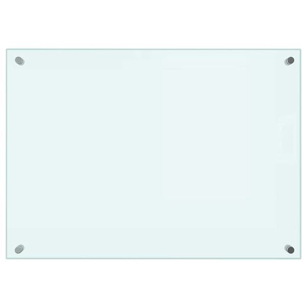 vidaXL Kitchen Backsplashes 2 pcs White 70x50 cm Tempered Glass