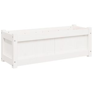 vidaXL Garden Planter White 90x31x31 cm Solid Wood Pine