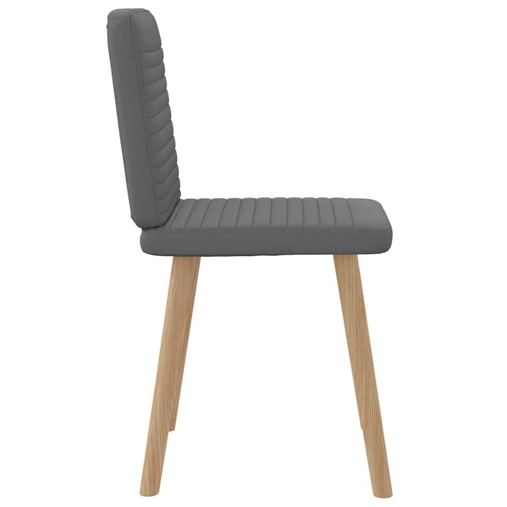 vidaXL Dining Chairs 2 pcs Dark Grey Fabric