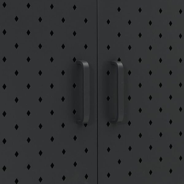 vidaXL Highboard Black 80x35x135 cm Steel