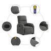 vidaXL Stand up Massage Recliner Chair Dark Grey Microfibre Fabric