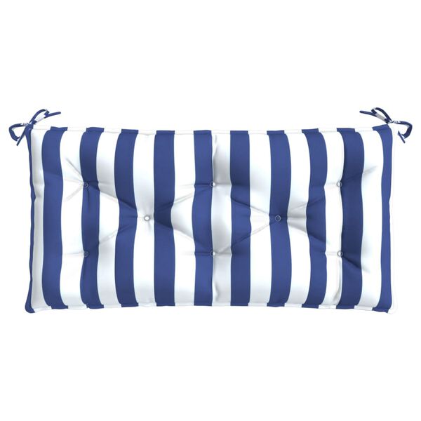 vidaXL Garden Bench Cushion Blue&White Stripe 100x50x7cm Oxford Fabric