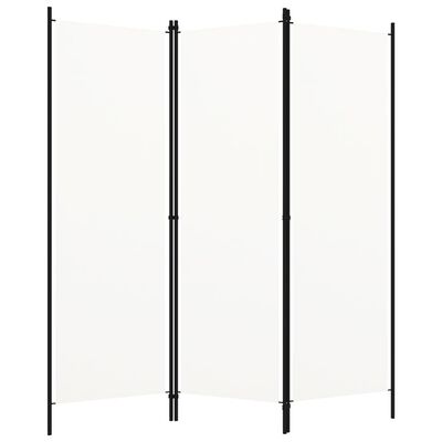 vidaXL 3-Panel Room Divider White 150x180 cm