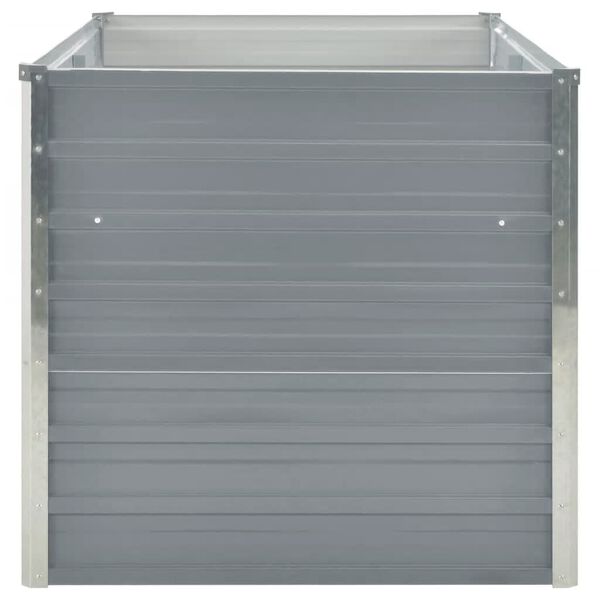 vidaXL Raised Garden Bed 160x80x77 cm Galvanised Steel Grey