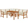 vidaXL 5 Piece Garden Dining Set with Cushions Solid Wood Acacia