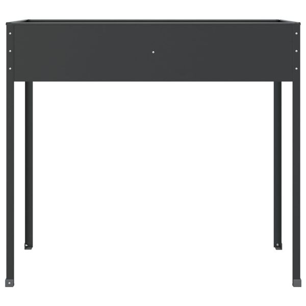 vidaXL Garden Planters 2 pcs Anthracite Galvanised Steel