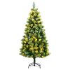 vidaXL Artificial Hinged Christmas Tree 300 LEDs 180 cm