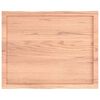 vidaXL Table Top Light Brown 80x60x(2-4) cm Treated Solid Wood Live Edge