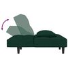 vidaXL 2-Seater Sofa Bed with Two Pillows Dark Green Velvet