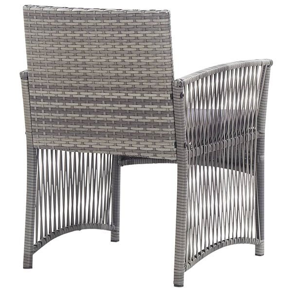 vidaXL 4 Piece Garden Lounge Set with Cushion Poly Rattan Anthracite