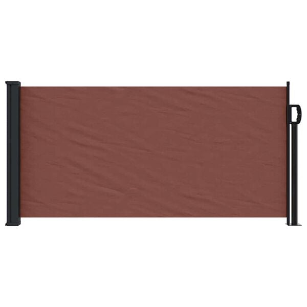 vidaXL Retractable Side Awning Brown 100x300 cm