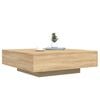 vidaXL Coffee Table with LED Lights Sonoma Oak 100x100x31 cm