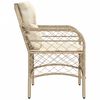 vidaXL Garden Chairs with Cushions 2 pcs Beige Poly Rattan