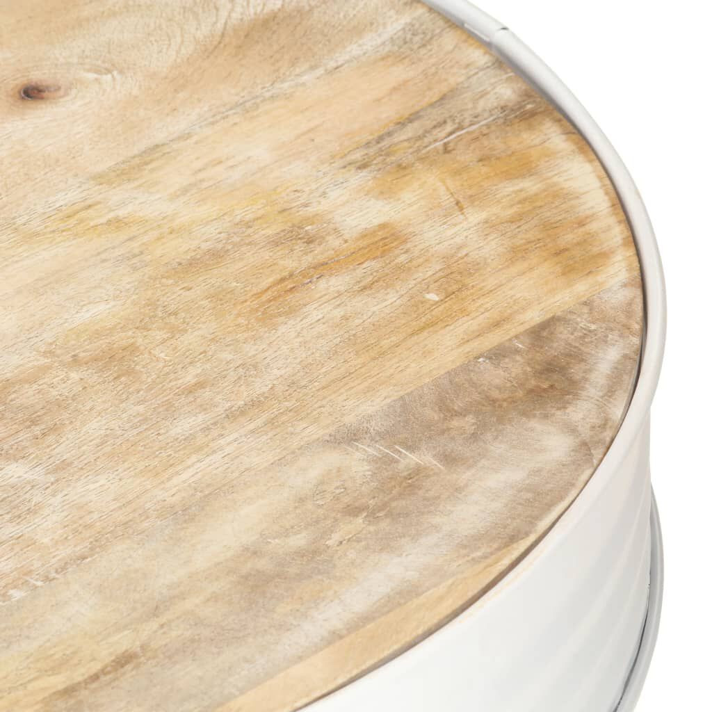 vidaXL Coffee Table White 68x68x36 cm Solid Mango Wood