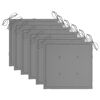 vidaXL Garden Chairs with Cushions 6 pcs Solid Wood Acacia Grey