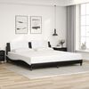 vidaXL Bed Frame without Mattress "Zadar" Black and White 193x203 cm Faux Leather