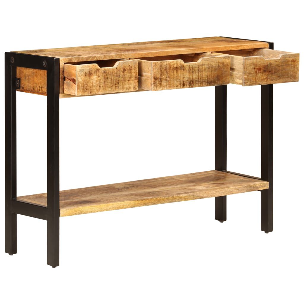 vidaXL Sideboard with 3 Drawers 110x35x75 cm Solid Mango Wood