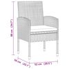 vidaXL 7 Piece Outdoor Dining Set Poly Rattan Grey