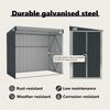 vidaXL Wall-mounted Garden Shed Anthracite 118x194x178 cm Steel