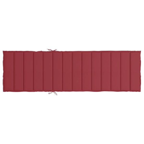 vidaXL Sun Lounger Cushion Wine Red 200x60x3cm Oxford Fabric