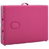 vidaXL Foldable Massage Table 3 Zones Aluminium Pink