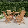 vidaXL 5 Piece Garden Dining Set Solid Wood Teak