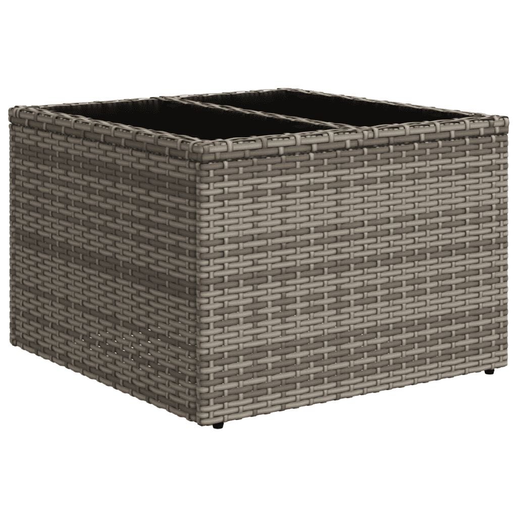 vidaXL 10 Piece Garden Sofa Set with Cushions Grey Poly Rattan